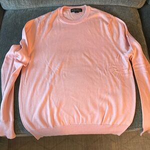 BROOKS BROTHERS 100% Supima Cotton crewneck sweater in light pink. Size medium.
